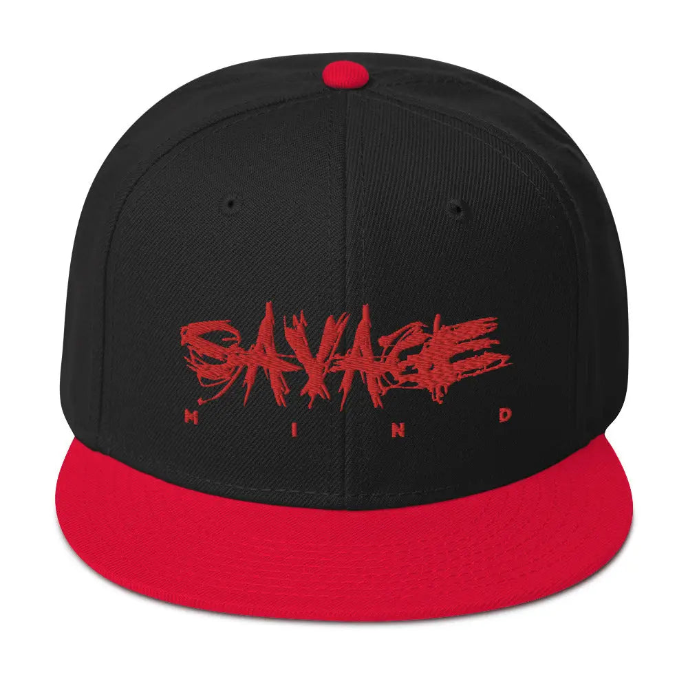 Red Savage Mind Snapback Hat Savage Mind